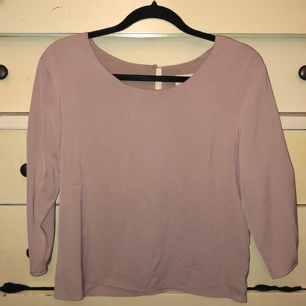 Blush pink 3/4 sleeve shirt